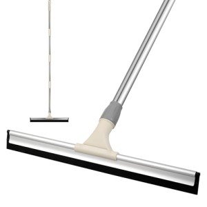 60" Heavy-Duty Floor Squeegee Broom with Rubber Blade