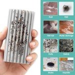 4 Pack Reusable Damp Dusting Sponges - Grey