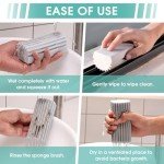 4 Pack Reusable Damp Dusting Sponges - Grey