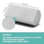 4 Pack Reusable Damp Dusting Sponges - Grey