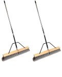 Heavy Duty 24" Multi-Surface Push Broom (2 Pack)