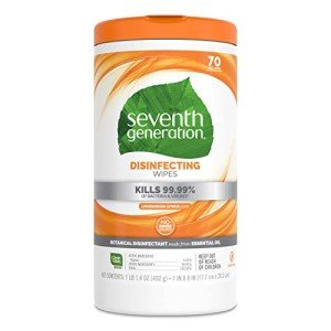 Seventh Generation Lemongrass Disinfecting Wipes, 70 Count