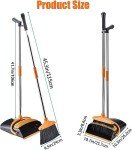 Long Handle Broom and Dustpan Set for Cleaning