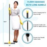 18'' Rubber Squeegee Broom with 60'' Handle