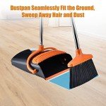 Long Handle Broom and Dustpan Set for Cleaning