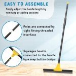 18'' Rubber Squeegee Broom with 60'' Handle