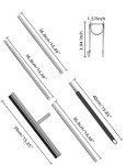 59" Stainless Steel Floor Squeegee with Rubber Blade