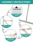 59" Stainless Steel Floor Squeegee with Rubber Blade