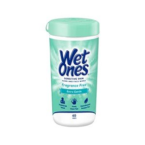 Sensitive Skin Moist Wipes, Extra Gentle, 40 Count