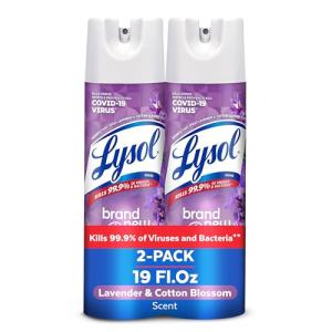 Lysol Disinfectant Spray, Lavender & Cotton Blossom, 19 Oz