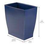 Small Blue Bathroom Trash Can for Home or Office