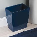 Small Blue Bathroom Trash Can for Home or Office