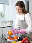 Skin-Friendly Dishwashing Gloves - 3 Pairs, Medium