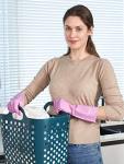 Skin-Friendly Dishwashing Gloves - 3 Pairs, Medium
