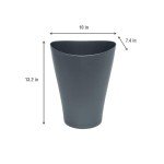 Rubbermaid Spa Works Small Gunmetal Blue Wastebasket