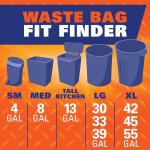 Hefty Strong 30 Gallon Black Trash Bags, 14 Count
