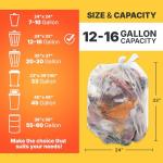 Bulk 12-16 Gallon High Density Trash Bags