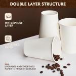 YEEHAW 300 Pack Disposable Coffee Cups, 12 oz
