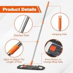 15.74" Dust Mop with 3 Washable Pads