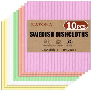 Navona 10 Pack Reusable Swedish Dishcloths