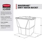 Rubbermaid WaveBrake 2.0 Dirty Water Bucket, 35 Qt