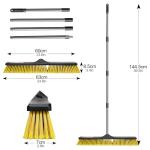 24" Heavy Duty Push Broom with Long Handle
