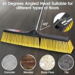24" Heavy Duty Push Broom with Long Handle