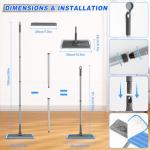 BPAWA Microfiber Mop with 4 Washable Pads