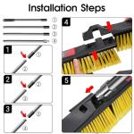 24" Heavy Duty Push Broom with Long Handle
