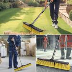 24" Heavy Duty Push Broom with Long Handle