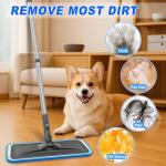 BPAWA Microfiber Mop with 4 Washable Pads