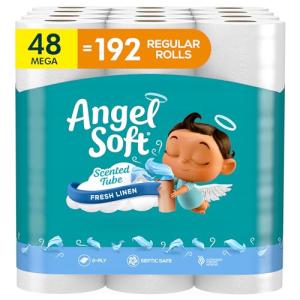 Angel Soft Fresh Linen Scent Toilet Paper, 48 Mega Rolls
