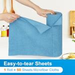 UNIMADE Blue Microfiber Cleaning Cloths, 150 Sheets