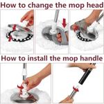 360 Spin Mop and Bucket Set with Replacements