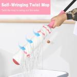 XXFLOWER Heavy Duty Self-Wringing Microfiber Mop