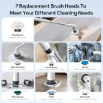 Sorpci Cordless Electric Spin Scrubber with Brush Heads