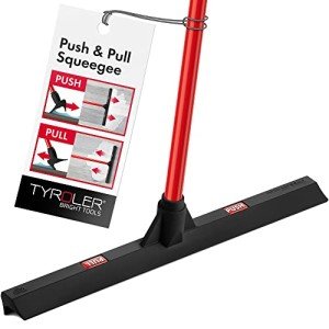 17" Heavy Duty Rubber Floor Squeegee with Handle