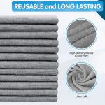 FIXSMITH 50-Pack Grey Microfiber Cleaning Cloths