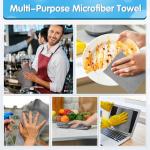 FIXSMITH 50-Pack Grey Microfiber Cleaning Cloths