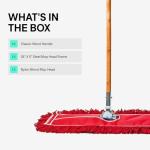 Commercial Dust Mop & Floor Sweeper – 24" Red