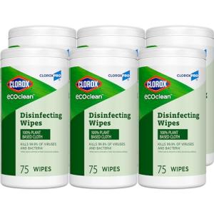 Clorox EcoClean Plant-Based Disinfecting Wipes, 75 Ct