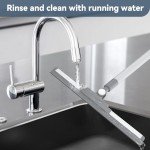 180° Rotating Floor Squeegee with Long Handle