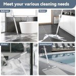 180° Rotating Floor Squeegee with Long Handle