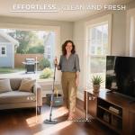 BOMIDI Spin Mop & Bucket with 4 Microfiber Pads