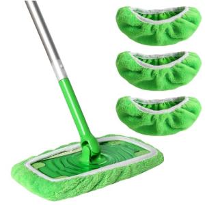ZEHRAI 3-Pack Reusable Coral Fleece Mop Pads