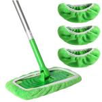 ZEHRAI 3-Pack Reusable Coral Fleece Mop Pads