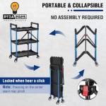 WORKPRO 3-Tier Folding Utility Service Cart with Wheels