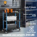 WORKPRO 3-Tier Folding Utility Service Cart with Wheels
