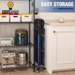 WORKPRO 3-Tier Folding Utility Service Cart with Wheels