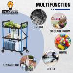 WORKPRO 3-Tier Folding Utility Service Cart with Wheels